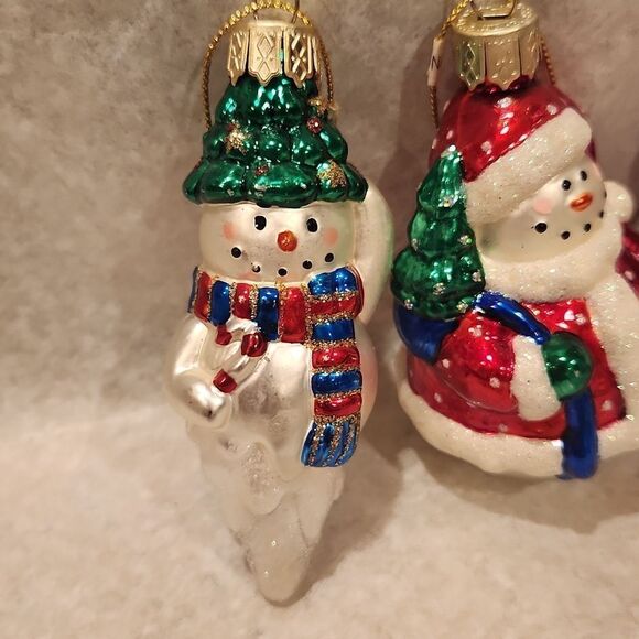 Snowman Christmas Ornaments Set of 3 - Picture 2 of 7